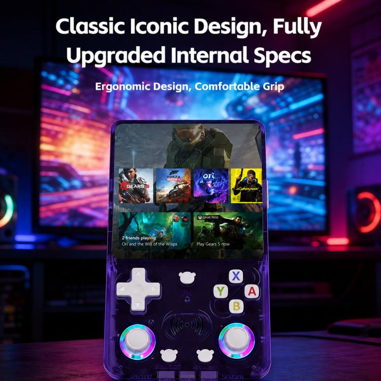 X36 Ultra 4.2-inch IPS Screen Retro Handheld Game Console Android 10.0 Gaming Device with WiFi, RGB Joysticks, 64G Transparent Black, 128G Transparent Black, 64G Transparent White, 128G Transparent White, 64G Transparent Purple, 128G Transparent Purple...