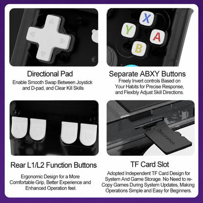 X36 Ultra 4.2-inch IPS Screen Retro Handheld Game Console Android 10.0 Gaming Device with WiFi, RGB Joysticks, 64G Transparent Black, 128G Transparent Black, 64G Transparent White, 128G Transparent White, 64G Transparent Purple, 128G Transparent Purple...