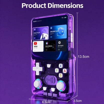 X36 Ultra 4.2-inch IPS Screen Retro Handheld Game Console Android 10.0 Gaming Device with WiFi, RGB Joysticks, 64G Transparent Black, 128G Transparent Black, 64G Transparent White, 128G Transparent White, 64G Transparent Purple, 128G Transparent Purple...