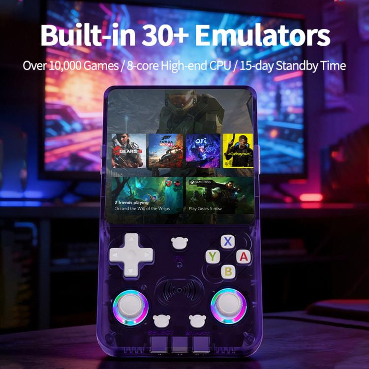 X36 Ultra 4.2-inch IPS Screen Retro Handheld Game Console Android 10.0 Gaming Device with WiFi, RGB Joysticks, 64G Transparent Black, 128G Transparent Black, 64G Transparent White, 128G Transparent White, 64G Transparent Purple, 128G Transparent Purple...