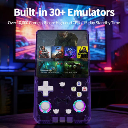 X36 Ultra 4.2-inch IPS Screen Retro Handheld Game Console Android 10.0 Gaming Device with WiFi, RGB Joysticks, 64G Transparent Black, 128G Transparent Black, 64G Transparent White, 128G Transparent White, 64G Transparent Purple, 128G Transparent Purple...