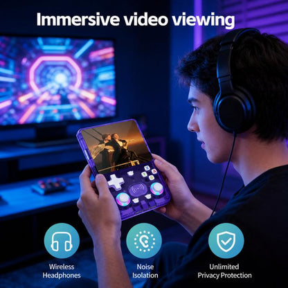 X36 Ultra 4.2-inch IPS Screen Retro Handheld Game Console Android 10.0 Gaming Device with WiFi, RGB Joysticks, 64G Transparent Black, 128G Transparent Black, 64G Transparent White, 128G Transparent White, 64G Transparent Purple, 128G Transparent Purple...