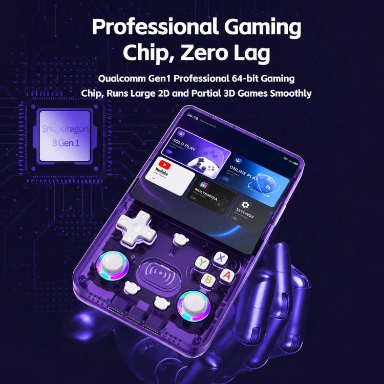 X36 Ultra 4.2-inch IPS Screen Retro Handheld Game Console Android 10.0 Gaming Device with WiFi, RGB Joysticks, 64G Transparent Black, 128G Transparent Black, 64G Transparent White, 128G Transparent White, 64G Transparent Purple, 128G Transparent Purple...