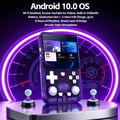 X36 Ultra 4.2-inch IPS Screen Retro Handheld Game Console Android 10.0 Gaming Device with WiFi, RGB Joysticks, 64G Transparent Black, 128G Transparent Black, 64G Transparent White, 128G Transparent White, 64G Transparent Purple, 128G Transparent Purple...