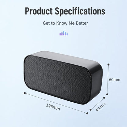 USB Computer Speaker with Built-in Microphone & Sound Card Mini Desktop Stereo Soundbar