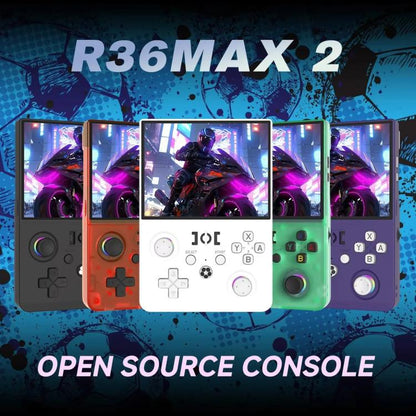 R36 MAX2 Retro Handheld Game Console 4.5inch Screen Linux Open Source, 2.4G WiFi Multiplayer, 64G, 128G