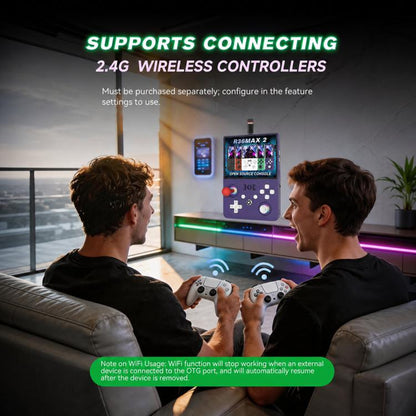 R36 MAX2 Retro Handheld Game Console 4.5inch Screen Linux Open Source, 2.4G WiFi Multiplayer, 64G, 128G