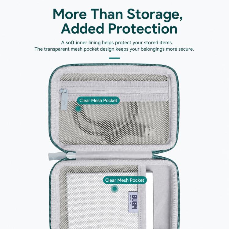 BUBM Hard EVA Shell Portable Hard Drive Case Shockproof Cable Organizer Electronics Accessories Bag