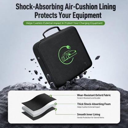 BUBM EV Cable Bag Portable Charger Storage Case Waterproof Organizer For EV Charging Equipment, Square, Round, Rectangular