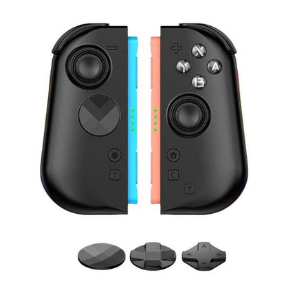 For Nintendo Switch 2 Left + Right Magnetic Controllers 9-Axis RGB Motion-Sensing Hall-Effect Joystick With Bluetooth 5.4 Wake-Up and Burst Fire Functionality