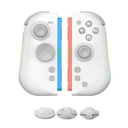 For Nintendo Switch 2 Left + Right Magnetic Controllers 9-Axis RGB Motion-Sensing Hall-Effect Joystick With Bluetooth 5.4 Wake-Up and Burst Fire Functionality