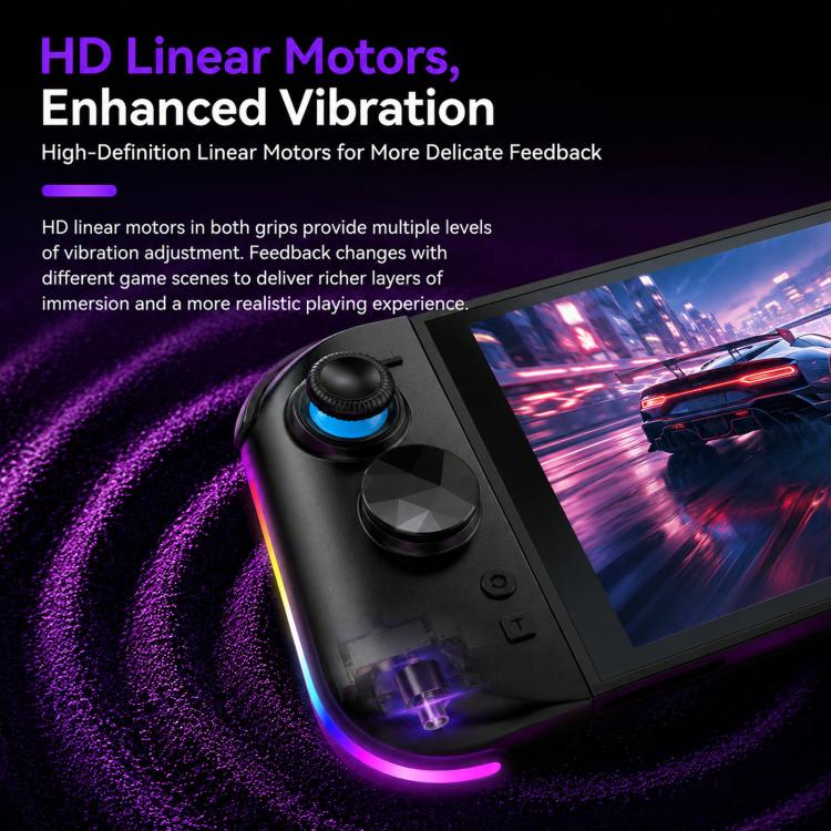 For Nintendo Switch 2 Left + Right Magnetic Controllers 9-Axis RGB Motion-Sensing Hall-Effect Joystick With Bluetooth 5.4 Wake-Up and Burst Fire Functionality