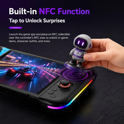 For Nintendo Switch 2 Left + Right Magnetic Controllers 9-Axis RGB Motion-Sensing Hall-Effect Joystick With Bluetooth 5.4 Wake-Up and Burst Fire Functionality