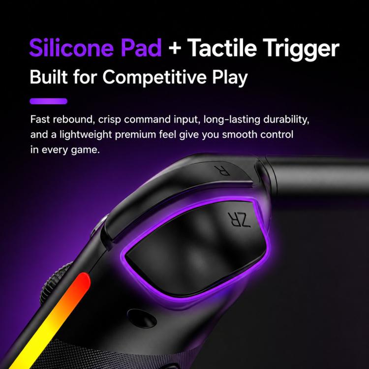 For Nintendo Switch 2 Left + Right Magnetic Controllers 9-Axis RGB Motion-Sensing Hall-Effect Joystick With Bluetooth 5.4 Wake-Up and Burst Fire Functionality