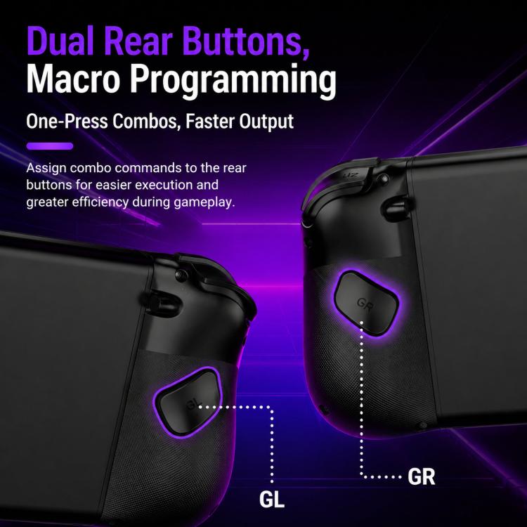 For Nintendo Switch 2 Left + Right Magnetic Controllers 9-Axis RGB Motion-Sensing Hall-Effect Joystick With Bluetooth 5.4 Wake-Up and Burst Fire Functionality