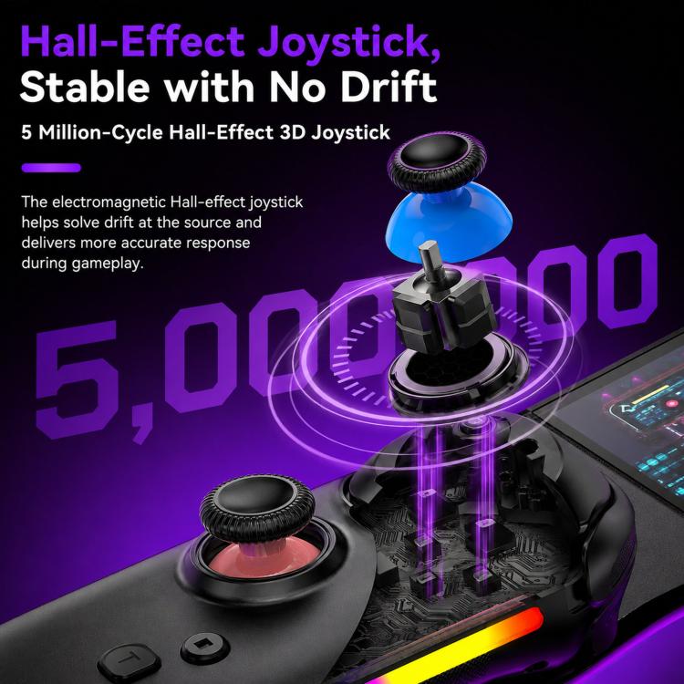 For Nintendo Switch 2 Left + Right Magnetic Controllers 9-Axis RGB Motion-Sensing Hall-Effect Joystick With Bluetooth 5.4 Wake-Up and Burst Fire Functionality