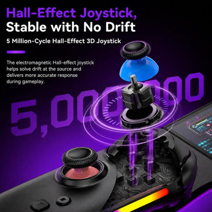 For Nintendo Switch 2 Left + Right Magnetic Controllers 9-Axis RGB Motion-Sensing Hall-Effect Joystick With Bluetooth 5.4 Wake-Up and Burst Fire Functionality