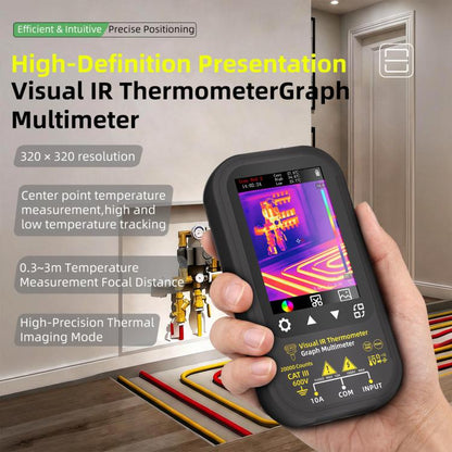 BSIDE SH6 Thermal Imaging Multimeter 2 In 1 Touchscreen High-Precision Infrared Thermal Imager Temperature Meter Electrical Tester, Standard, SH6