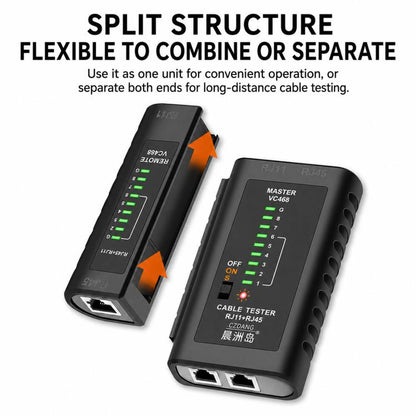 CZDANG VC468 Multifunctional Network Cable Tester Broadband Signal Continuity Testing Tool, VC468