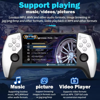 SF3500 Retro Handheld Game Console 5-Inch IPS Sceen with FHD HDMI Output & Keymapping, SF3500