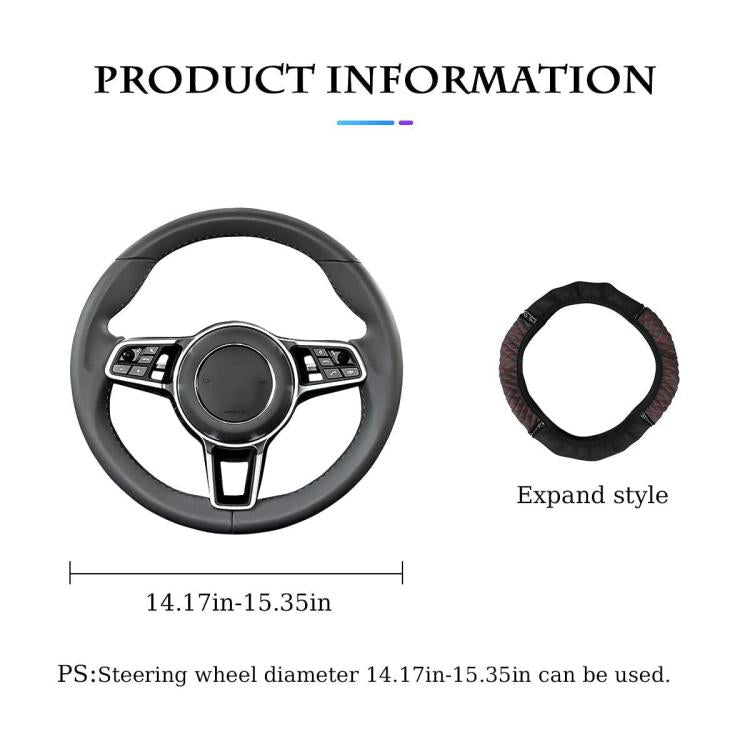 Bling Rhinestone Leather Steering Wheel Cover For Women Quilted Car Steering Wheel Wrap Protector