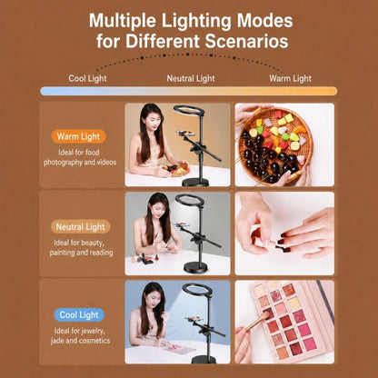 Liftable Fill Light Stand For Mobile Live Streaming Rotatable Overhead Shooting Live Bracket, 16cm, 26cm
