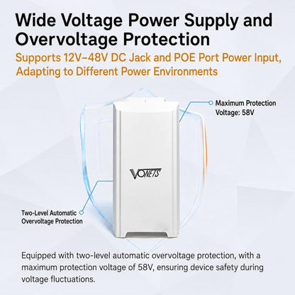 VONETS VBGO-5G Outdoor 5G Wireless CPE Bridge 1800Mbps Point To Point Long Range WiFi Access Point PoE, VBGO-5G