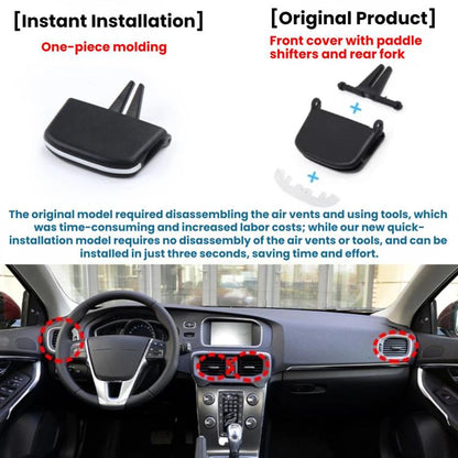 For Volvo V40 Left-Hand Drive Quick-Install Air Conditioning Vent Paddle Slips 31393996, Front Left, Front Right, Center Left, Center Right