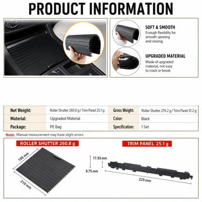 For Mercedes-Benz ML / GL-Class W166 / GLE / GLS Left-Hand Drive Cup Holder Roller Cover 1666805802