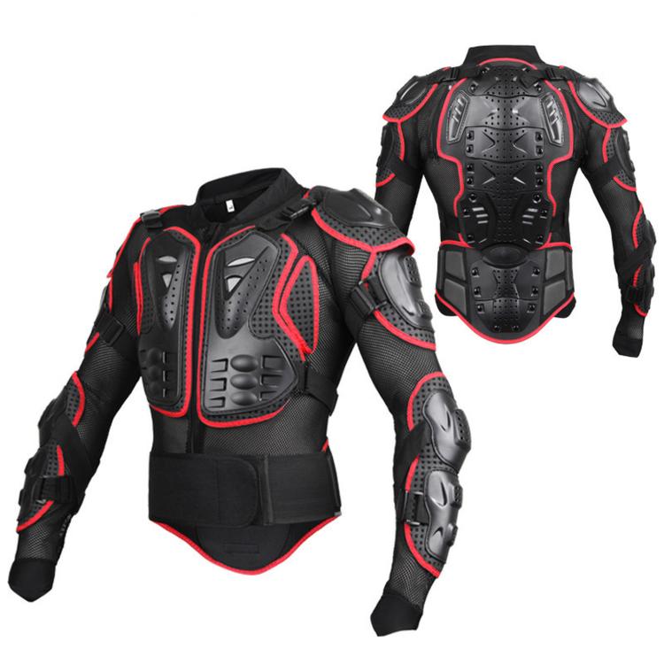 Motorcycle Body Armor Jacket Full Body Protective Gear with Removable Spine Back Protector, S, M, L, XL, XXL, XXXL, 4XL