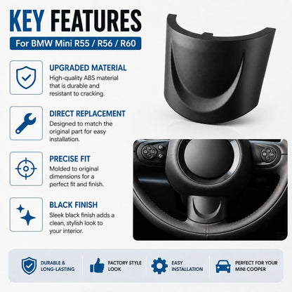 For BMW Mini R55 Steering Wheel Cover 32306863536, Lower Trim Panel