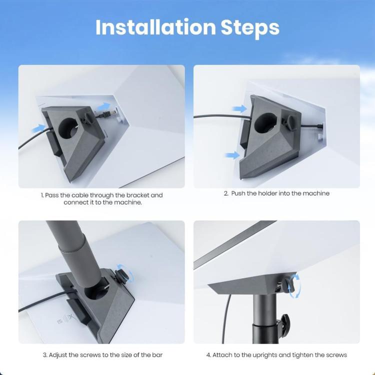 For Starlink Mini Pipe Adapter Mount Weather-Resistant Pole Bracket Holder for RV Roof Wall, Pipe Adapter