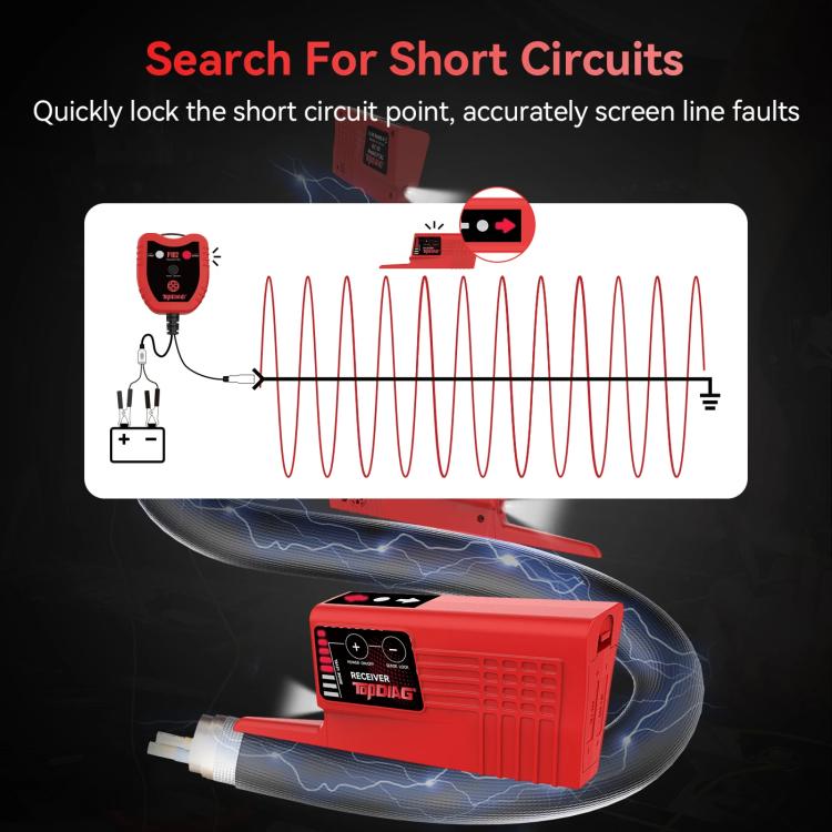 TopDiag P182 Automotive Short And Open Circuit Finder Circuit Tracer Tool For Car Truck Wire Breakpoint Locator With Probes