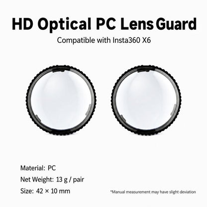 Insta360 X6 PC Lens Protector High-Definition Optical Scratch-Resistant Lens Cap, PC