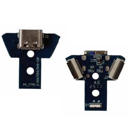 For PS4 Controller USB-C / Type-C Charging Port Board JDS-040/050/055 Power Socket Repair Mod Kit, No Cable, with Cable