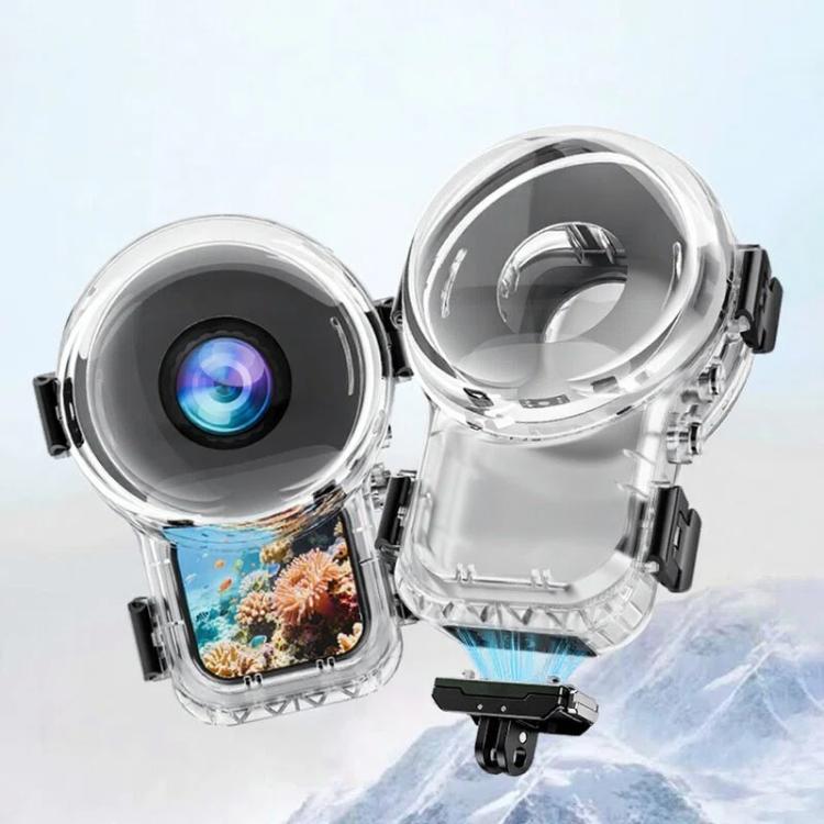 For Insta360 X6 Magnetic Quick Release Waterproof Housing 360 Panoramic 60m Dive Case, 360 Panoramic Magnetic