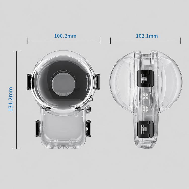 For Insta360 X6 Magnetic Quick Release Waterproof Housing 360 Panoramic 60m Dive Case, 360 Panoramic Magnetic