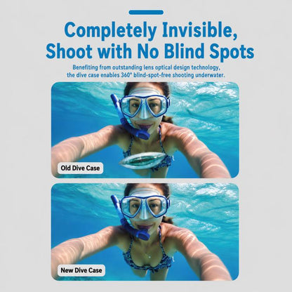 For Insta360 X6 Waterproof Housing 60M/196FT Invisible Dive Case with Foldable 2-Prong & 1/4inch Thread, 360 Panoramic Foldable 2-Prong