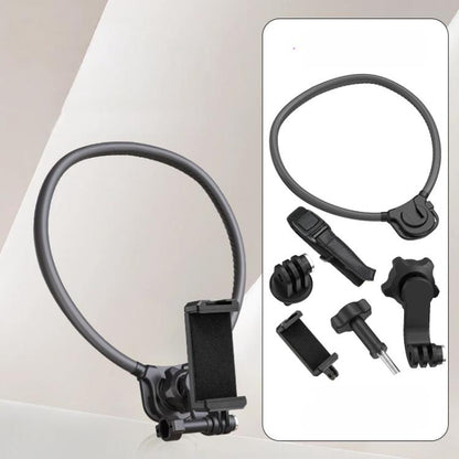 Silicone Neck Mount Holder for Action Camera Flexible POV 360-degree Rotatable Collar Mount, Full Kit, Standard Kit, Basic Kit