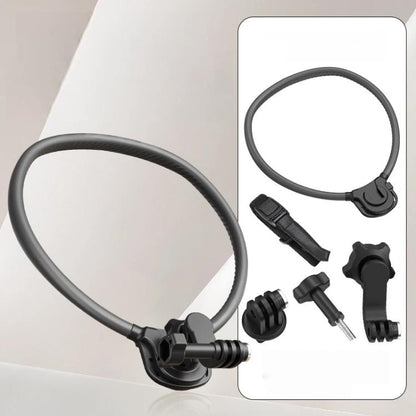 Silicone Neck Mount Holder for Action Camera Flexible POV 360-degree Rotatable Collar Mount, Full Kit, Standard Kit, Basic Kit