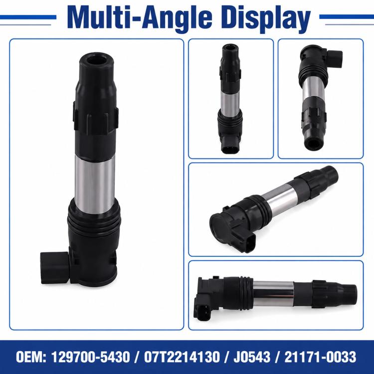 For Kawasaki Motorcycle Ignition Coil 129700-5430 / 07T2214130 / J0543 / 21171-0033
