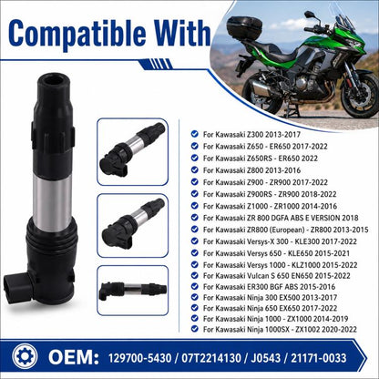 For Kawasaki Motorcycle Ignition Coil 129700-5430 / 07T2214130 / J0543 / 21171-0033