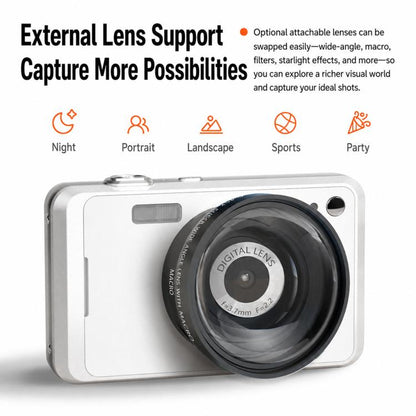 C35 Portable CCD Beauty Filter Vlog Camera 64-Megapixel HD Digital Camera