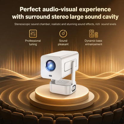 C360 Home Mini Portable HD Projector With Built-In Speaker, US Plug, EU Plug, AU Plug, UK Plug