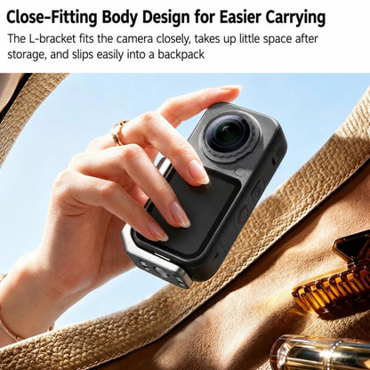 For Insta360 X6 Flymile L-Plate Quick-Release Horizontal Vertical Shooting Adapter Bracket
