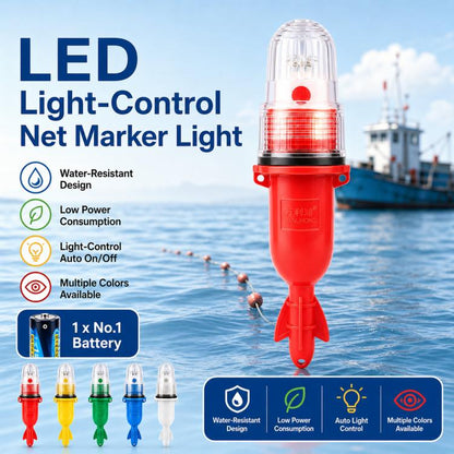 LED Fishing Net Marker Light Waterproof Light Controlled Marine Buoy Signal Strobe Light