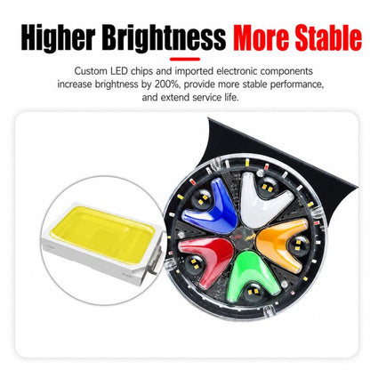 4-in-1 LED Truck Side Marker Light Assembly Warning Strobe Rear Fog Brake Turn Signal Lamp, 24V Cloud Style, 12V Cloud Style, 24V Dazzling Style, 12V Dazzling Style