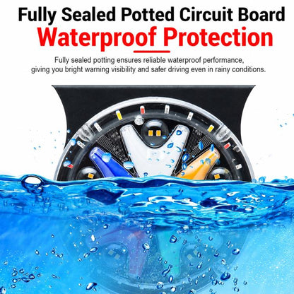 4-in-1 LED Truck Side Marker Light Assembly Warning Strobe Rear Fog Brake Turn Signal Lamp, 24V Cloud Style, 12V Cloud Style, 24V Dazzling Style, 12V Dazzling Style