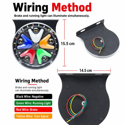 4-in-1 LED Truck Side Marker Light Assembly Warning Strobe Rear Fog Brake Turn Signal Lamp, 24V Cloud Style, 12V Cloud Style, 24V Dazzling Style, 12V Dazzling Style