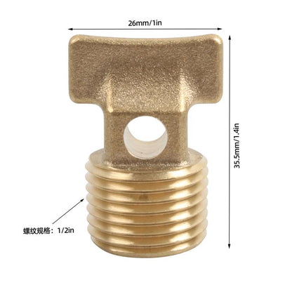 1/2-inch NPT Brass Hull Drain Plug Yacht Flange Drain Outlet Hardware Kit